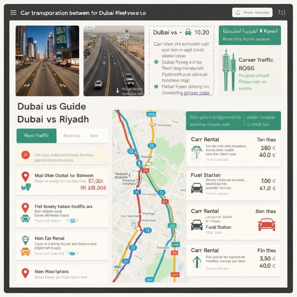صورة توضيحية لمقال: دليل شامل لشحن السيارات من دبي الى الرياض
